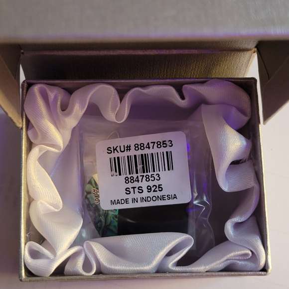 Abalone shell dragonfly drop earrings sterling silver - Picture 5 of 5